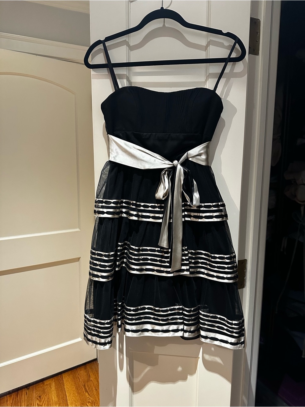 BCBG Black Strapless Party Dress